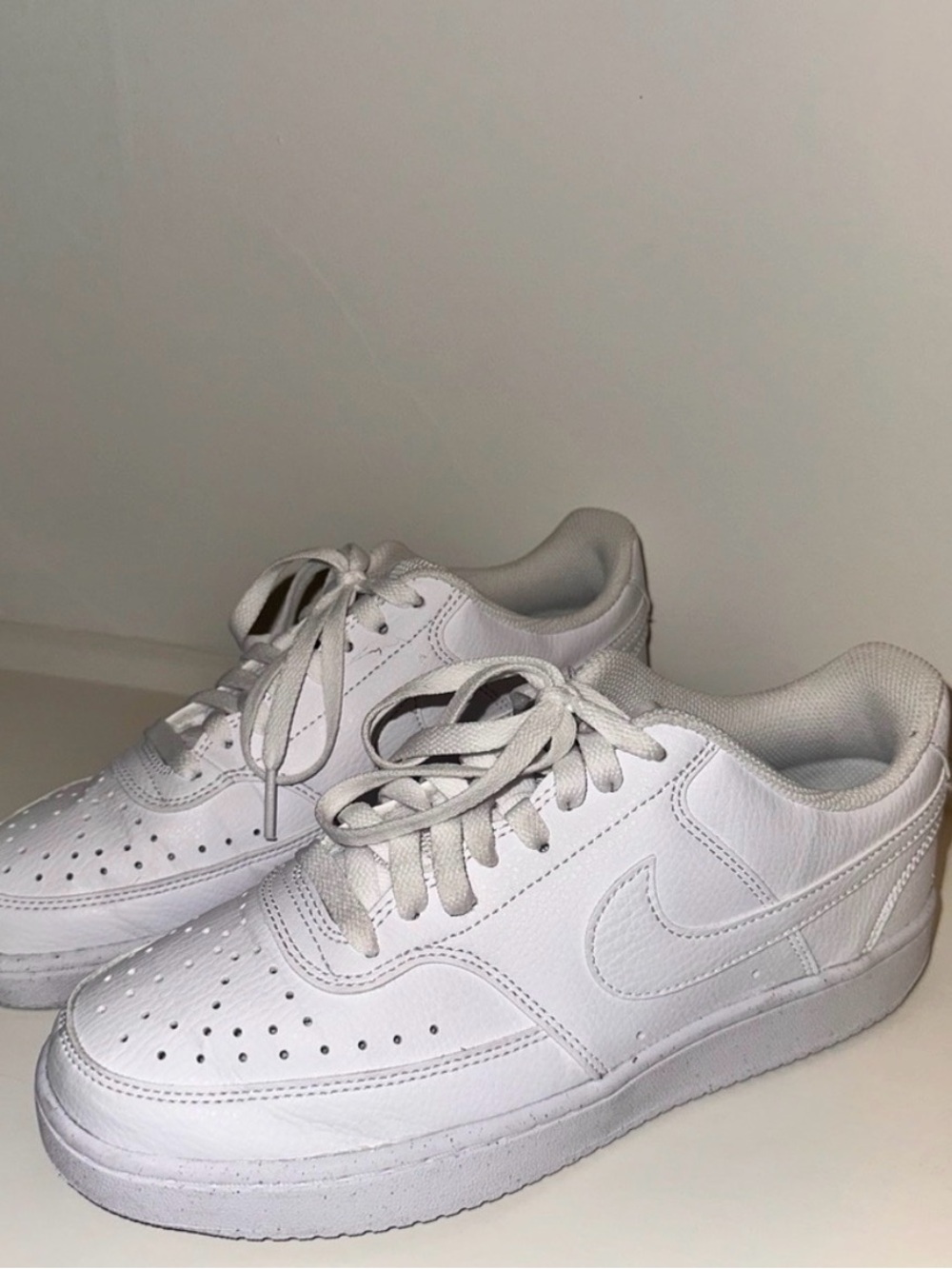 Nike White Low-Top Leather Sneakers